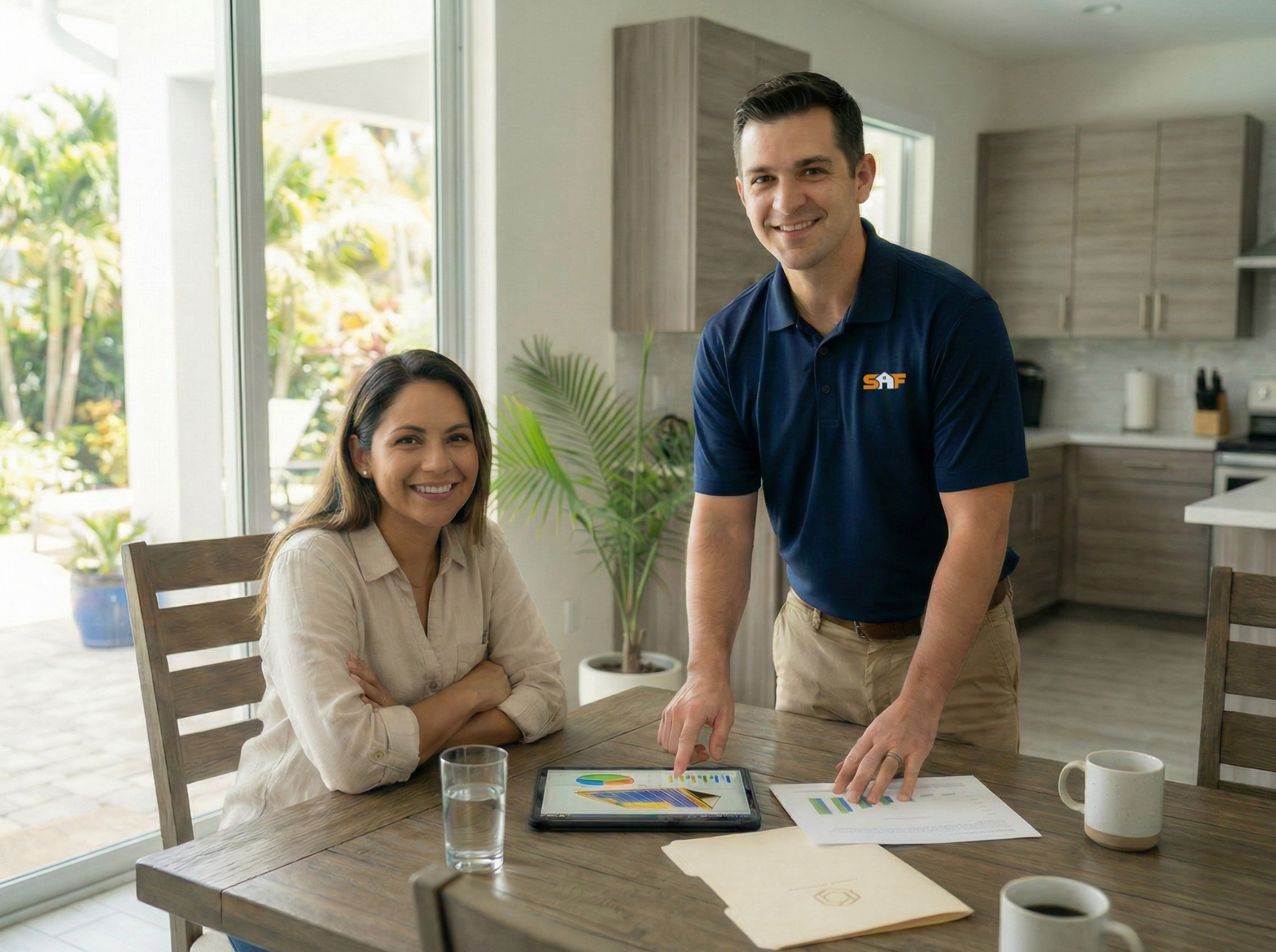 Especialista SAF presentando resultados al propietario